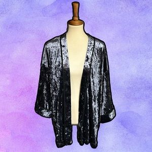 🌈 Cute Velvet Kimono Cardigan